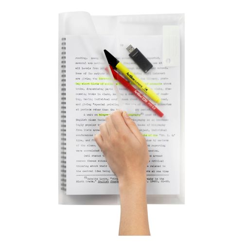 Marbig Polypick Document Wallet Foolscap Clear - Sold Each (12 per pack)