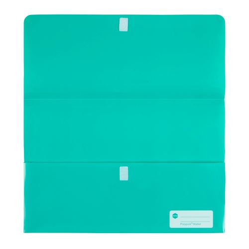Marbig Polypick Document Wallet Foolscap Teal Green - Sold Each (12 per pack)