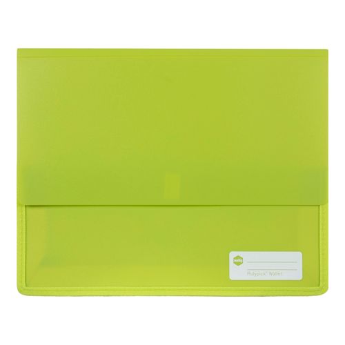 Marbig Polypick A4 Heavy Duty Document Wallet Lime