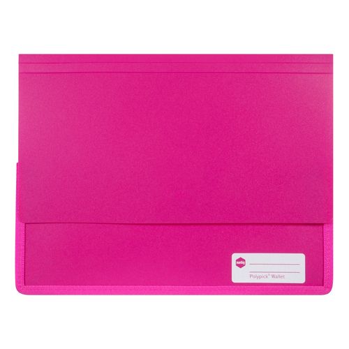 Marbig Polypick A4 Heavy Duty Document Wallet Pink