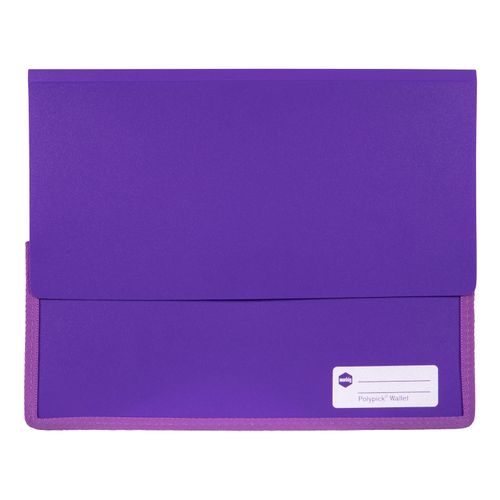 Marbig Polypick A4 Heavy Duty Document Wallet Purple