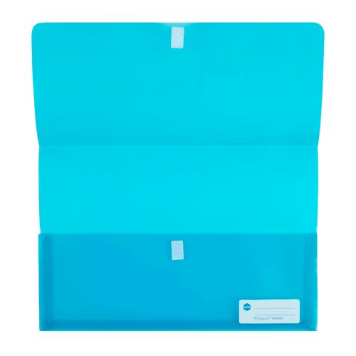 Marbig Polypick Document Wallet Foolscap Translucent Marine - Sold Each (12 per pack)