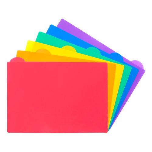 Marbig Document Wallet Button Close With 6 Files Assorted Bright Pack 6