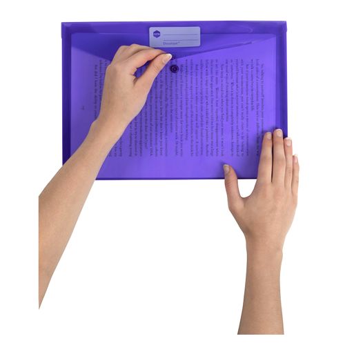 Marbig Doculope Document Wallet A4 Purple - Sold Each (10 per pack)