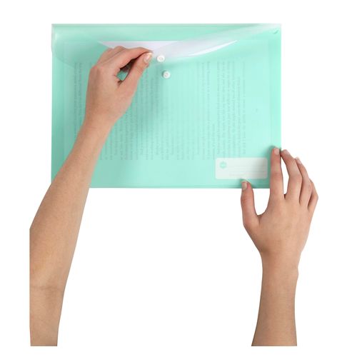 Marbig Doculope Document Wallet A4 Pastel Assorted Pack 12