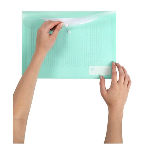 Marbig Doculope Document Wallet A4 Pastel Green - Sold Each (10 per pack)