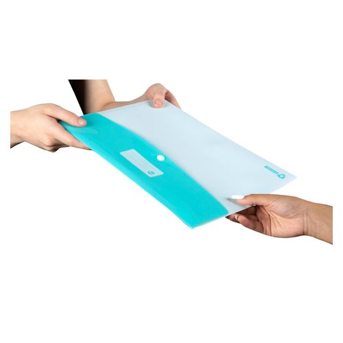 Marbig Professional Doculope Document Wallet A4 Antimicrobial Blue/White - Sold Each (10 per pack)