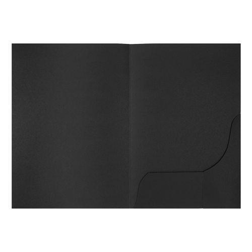 MarbigProfessional Presentation Folders A4 Leathergrain Black Pack 20