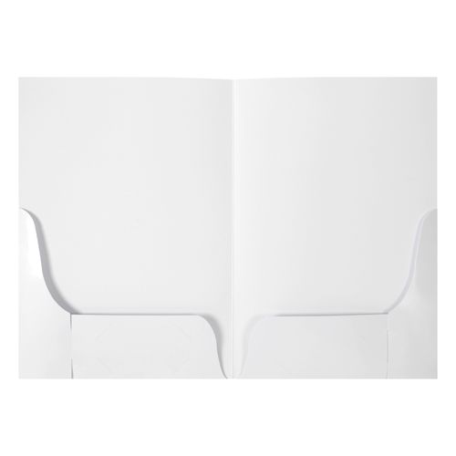Marbig Professional Series A4 Double Pocket Folders Gloss White Pack 10
