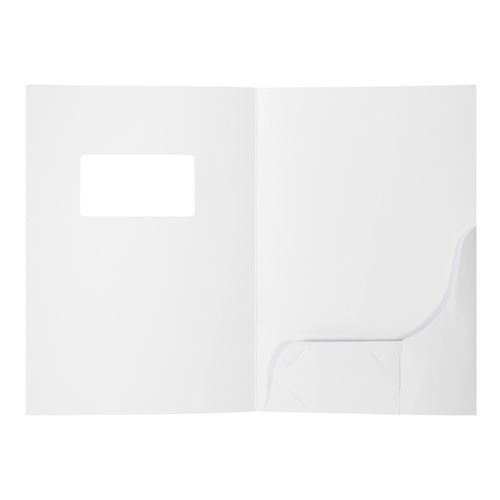 Marbig Professional Series A4 Presentation Folders With Window Gloss Pack 10 White