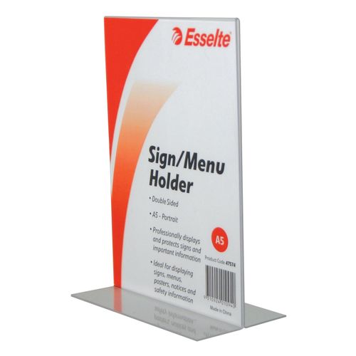 Esselte Sign/Menu Holder 2 Sided Port A5