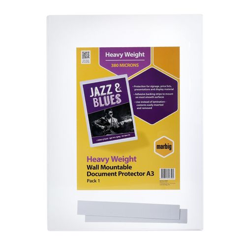 Marbig Document Protector Pvc A3 Wall Mountable