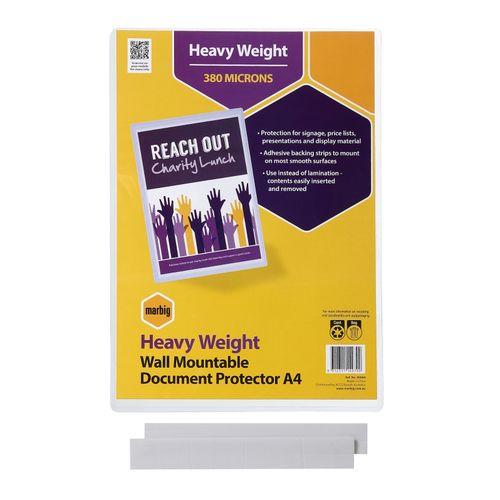 Marbig Document Protector Pvc A4 Wall Mountable
