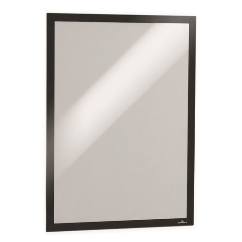 Durable Duraframe Self Adhesive Sign Holders A3 Black Pack 2