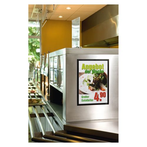 Durable Duraframe Self Adhesive Sign Holders A3 Black Pack 2