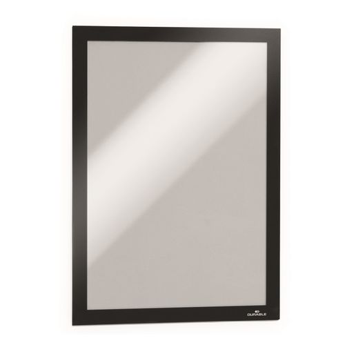 Durable Duraframe Self Adhesive Sign Holders A4 Black Pack 2