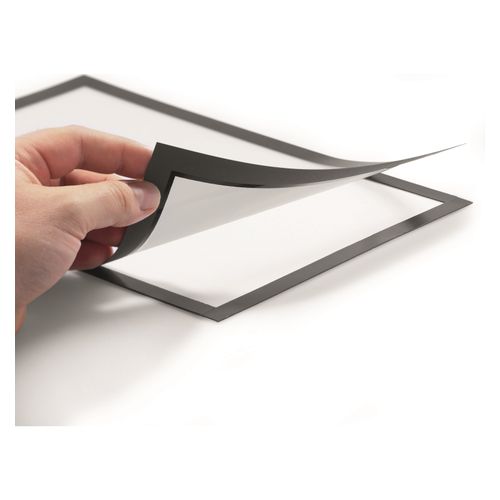 Durable Duraframe Self Adhesive Sign Holders A4 Black Pack 2