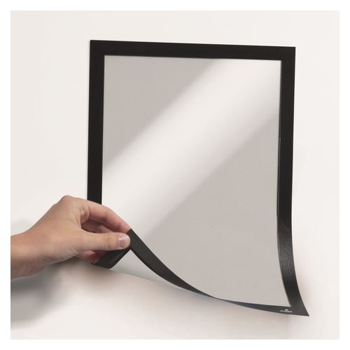 Durable Duraframe Magnetic Sign Holders A4 Black Pack 5