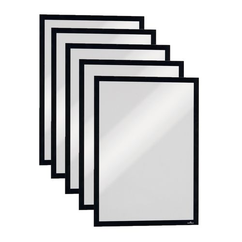 Durable Sign Holders Duraframe A3 Magnetic Black Pk5