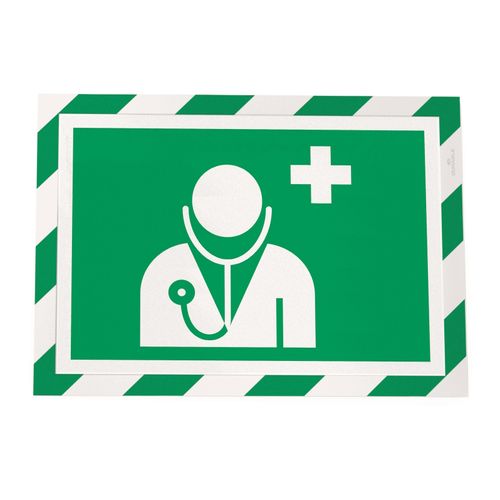 Durable Self Adhesive Sign Holder Security A4 Green/White Pack 2