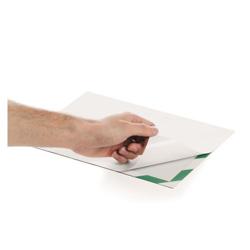 Durable Self Adhesive Sign Holder Security A4 Green/White Pack 2