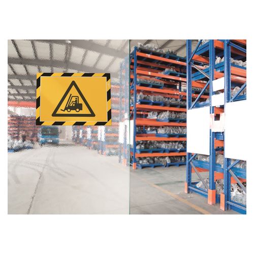 Durable Self Adhesive Sign Holder Security A4 Yellow/Black Pack 2