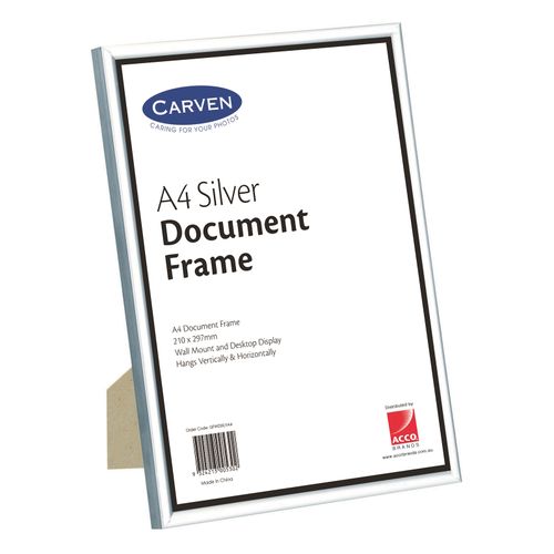 Carven Document Frame Silver A4