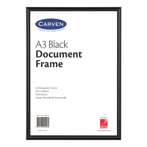 Carven Document Frame Black A3