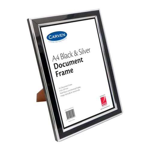 Carven Document Frame Black/Silver A4