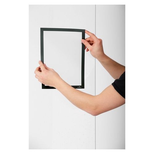 Durable Duraframe Static Cling Sun A4 Black Pack 2