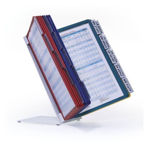 Durable Vario Table 10 A4 Display System With 20 Assorted Panels