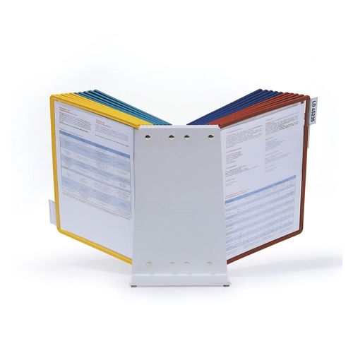 Durable Vario Table 10 A4 Display System With 20 Assorted Panels