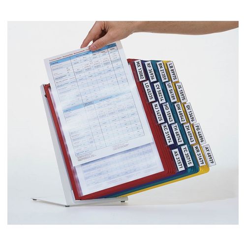 Durable Vario Table 10 A4 Display System With 20 Assorted Panels