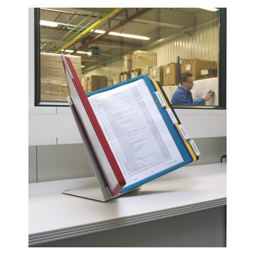 Durable Vario Table 10 A4 Display System With 20 Assorted Panels