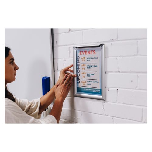 Quartet Instant Poster Snap Frame A4 25mm Silver