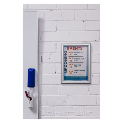 Quartet Instant Poster Snap Frame A4 25mm Silver