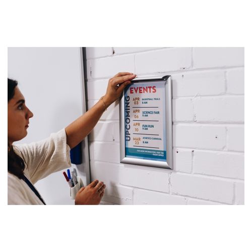 Quartet Instant Poster Snap Frame A4 25mm Silver