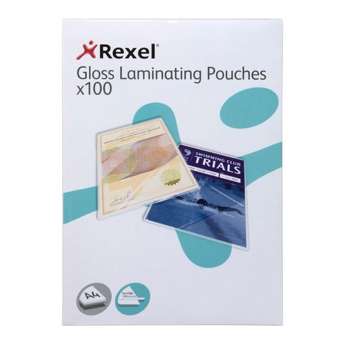 Rexel Laminating Pouch A4 100 Micron Pack 100