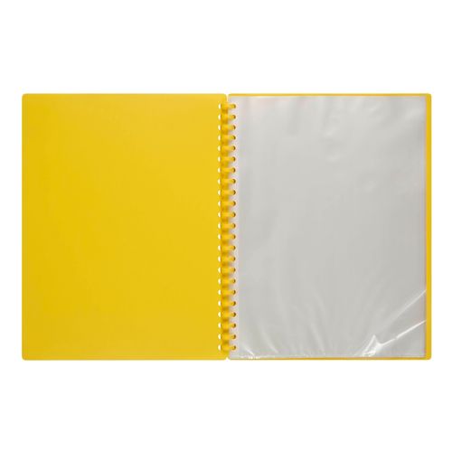 Marbig Display Book A4 Refillable 20 Pocket Yellow