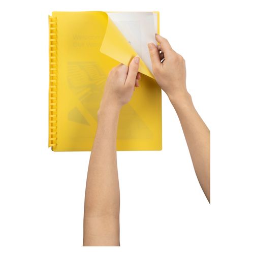 Marbig Display Book A4 Refillable 20 Pocket Yellow
