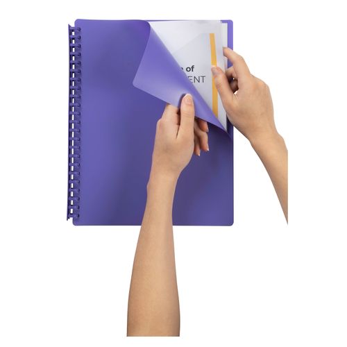 Marbig Display Book A4 Refillable 20 Pocket Purple