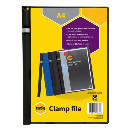 Marbig Clamp File A4 Black