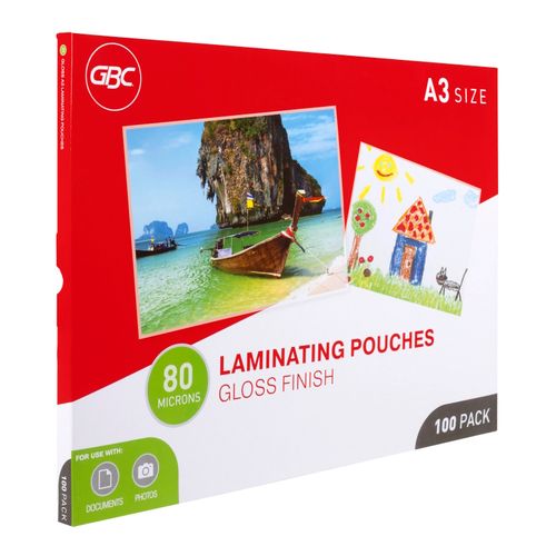 Gbc Laminating Pouch A3 80 Micron Pack 100