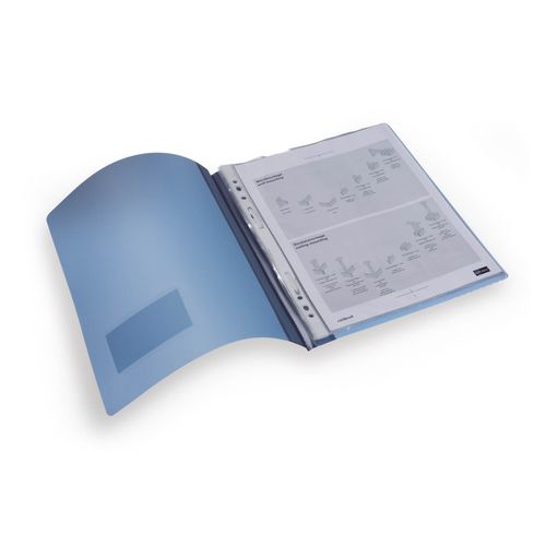 Durable Flat File A4 Premier Extra Wide Translucent Blue