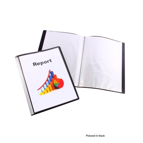 Bantex Display Book Fixed A4 20 Pocket Insert Cover Blue