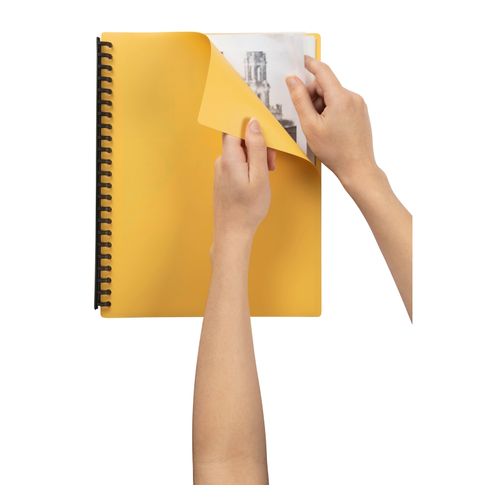 Marbig Display Book 2007405 A4 Refillable Yellow 40 Pocket