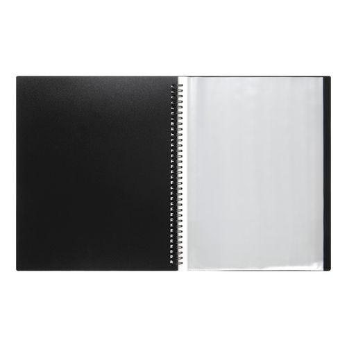 Marbig Display Book 2008702 Twin Wire Fixed 30 Pocket Black