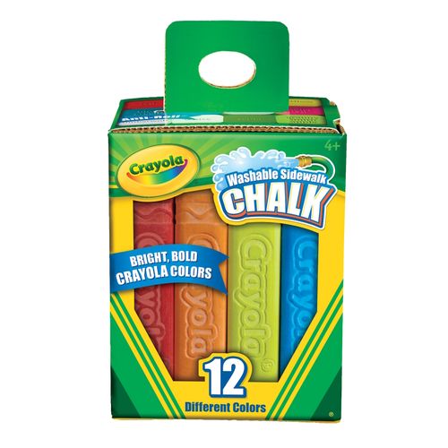 Crayola Washable Sidewalk Chalk Assorted Colours Pack 12