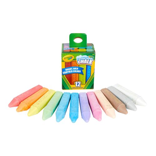 Crayola Washable Sidewalk Chalk Assorted Colours Pack 12