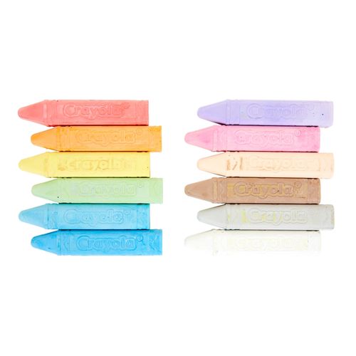 Crayola Washable Sidewalk Chalk Assorted Colours Pack 12